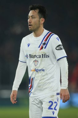ROME, İtalya - 22.12.2021: YOSHIDA (SAMP) İtalyan Serisi sırasında Roma Olimpiyat Stadyumu 'nda AS ROMA - UC SAMPDORIA arasında oynanan futbol maçı
