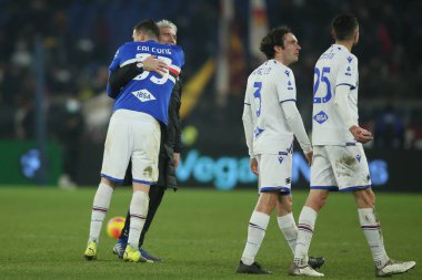 ROME, İtalya - 22.12.2021: FALCONE (SAMP) İtalyan Serisi 'nin sonunda Roma Olimpiyat Stadyumu' nda AS ROMA - UC SMPDORIA futbol karşılaşması