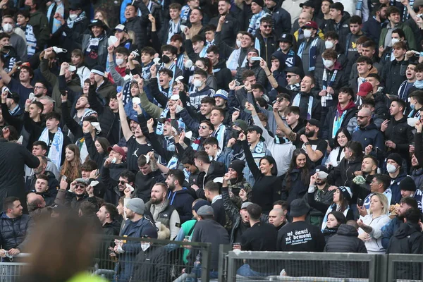 Rome Italy 2022 Lazio Fans Play Ffp2 Mask Stands Italian — Foto de Stock