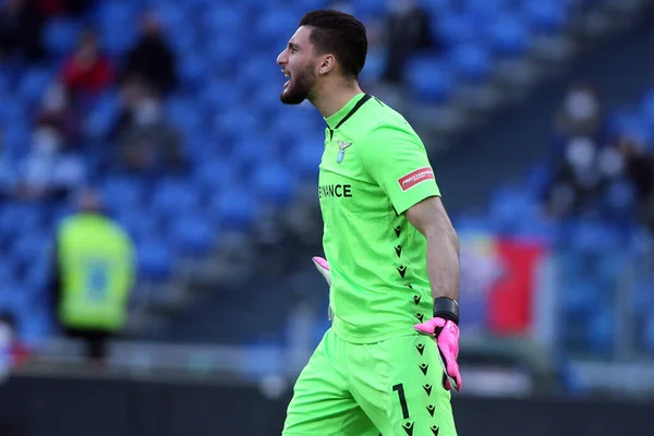 Rome Italy 2022 Strakosha Action Italian Serie Football Match Lazio — Foto de Stock