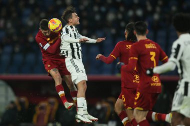 ROME, Italy - 09.01.2022:  in action during the Italian Serie A football match between SS AS ROMA VS SS FC JUVENTUS at Olympic stadium in Rome