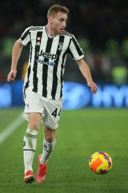 ROME, Italy - 09.01.2022: D. KULUSEVSKI (JU)  in action during the Italian Serie A football match between SS AS ROMA VS SS FC JUVENTUS at Olympic stadium in Rome