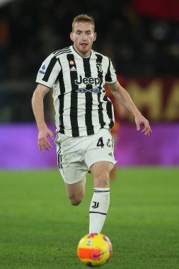 ROME, Italy - 09.01.2022:  D. KULUSEVSKI (JU) in action during the Italian Serie A football match between SS AS ROMA VS SS FC JUVENTUS at Olympic stadium in Rome