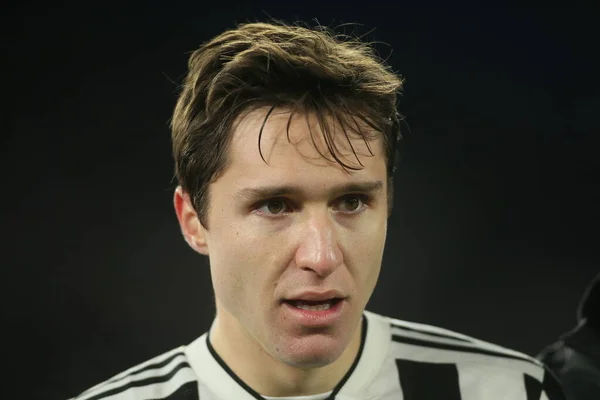 이탈리아 2022 페데리코 Federico Chiesa 이탈리아 올림픽 스타디움에서 Roma Juventus — 스톡 사진