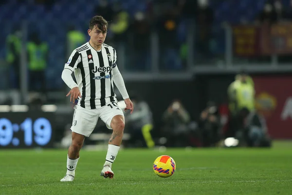 Rome Italy 2022 Dybala Action Italian Serie Football Match Roma — Stok fotoğraf