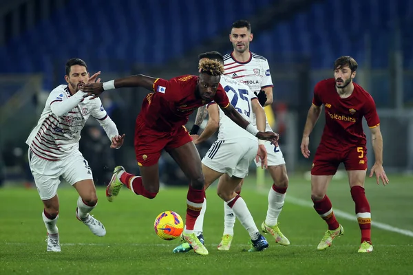 Rome Італія 2022 Tammy Abraham Roma Під Час Італійської Серії — стокове фото