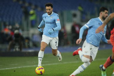ROME, İtalya - 22.01.2022: FELIPE ANDERSON (LAZIO) İtalyan Serisi sırasında eylem halindeydi.