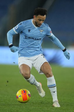 ROME, İtalya - 22.01.2022: FELIPE ANDERSON (LAZIO) İtalyan Serisi sırasında eylem halindeydi.