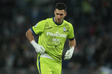 ROME, İtalya - 22.01.2022: JUAN MUSSO (ATA) İtalyan Serisi sırasında Roma Olimpiyat Stadyumu 'nda SS LAZIO - S ATALANTA arasında oynanan futbol maçı