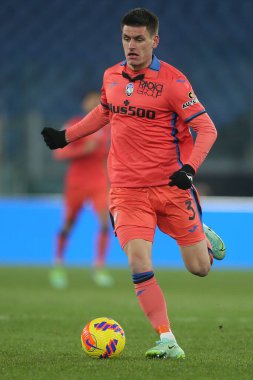 ROME, İtalya - 22.01.2022: MAELHE (ATA) İtalyan Serisi sırasında Roma Olimpiyat Stadyumu 'nda SS LAZIO - S ATALANTA arasında oynanan futbol maçı