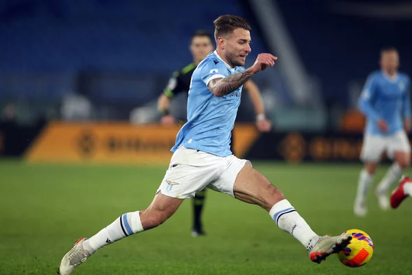 Rome Італія 2022 Ciro Immobile Lazio Під Час Італійської Серії — стокове фото