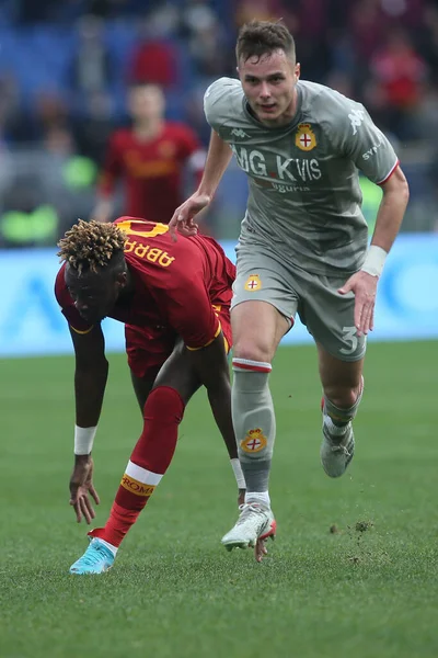 ROME, İtalya - 05.02.2022: VANHEUSDEN (GEN) İtalyan Serisi sırasında Roma 'daki Olimpiyat stadyumunda AS ROMA - GENOA FC arasında oynanan futbol maçı