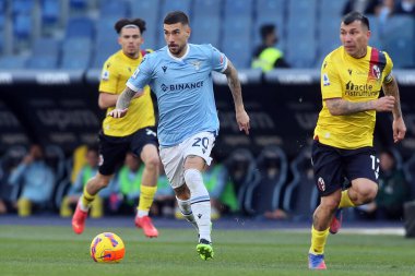 ROME, İtalya - 12.02.2022: ZACCAGNI (LAZ) İtalyan Serisi 'nde SS LAZIO ile BOLOGNA arasında Roma Olimpiyat Stadyumu' nda oynanan futbol maçı