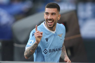 ROME, İtalya - 12.02.2022: ZACCAGNI (LAZ), İtalya Serisi sırasında gol ve CELEBRATES 'i yakaladı.