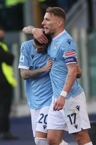 Řím Itálie 2022 Zaccagni Laz Score Goal Celebrates Italian Serie — Stock fotografie