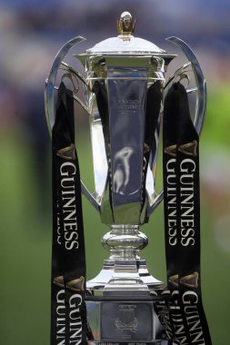 Roma, İtalya - 13.02 2022: OFFICIAL CUP 2022 Guinness Altı Milletler Test Maçı, İtalya - İngiltere Olimpiyat Stadyumu.