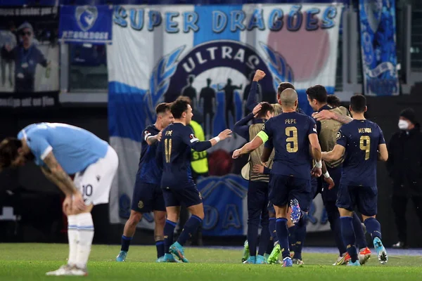 Roma Italia 2022 Uribe Porto Ancora Obiettivo Celebrati Durante Knockout — Foto Stock