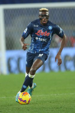 ROME, İtalya - 27.02.2022: OSHIMEN (NAP) İtalyan Serisi sırasında Roma Olimpiyat Stadyumu 'nda SS LAZIO-S NAPOLI arasında oynanan futbol maçı