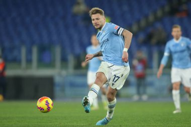 ROME, İtalya - 27.02.2022: CIRO IMMOBILE (LAZIO) İtalyan Serisi sırasında eylem halindeydi.