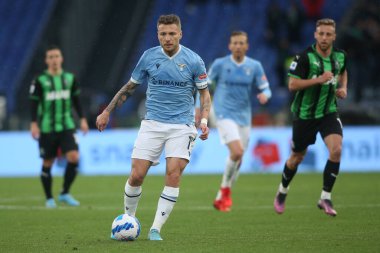 ROME, İtalya - 02.04.2022: CIRO IMMOBILE (LAZIO) İtalyan Serisi sırasında eylem halindeydi.