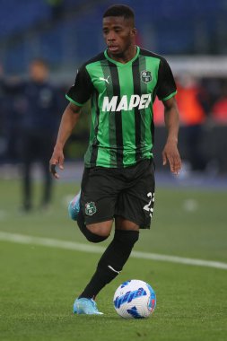 ROME, İtalya - 02.04.2022: İtalyan Serisi sırasında TRORE (SAS) Roma Olimpiyat Stadyumu 'nda SS LAZIO SASSUOLO' ya karşı oynanan futbol maçı