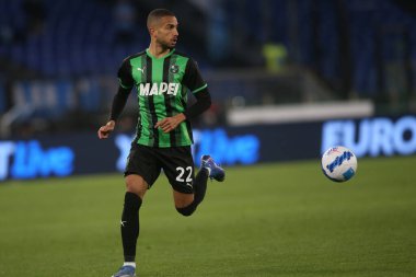 ROME, İtalya - 02.04.2022: J. TOLJAN (SAS) İtalyan Serisi 'nde SS LAZIO ile SASSUOLO arasındaki futbol maçı sırasında Roma Olimpiyat Stadyumu' nda gerçekleşti.