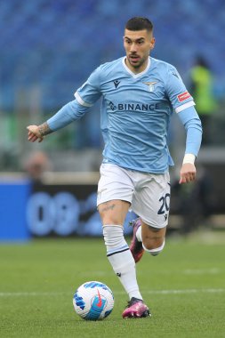 ROME, İtalya - 02.04.2022: ZACCAGNI (LAZIO) İtalyan Serisi 'nde SS LAZIO ile SASSUOLO arasındaki futbol maçı sırasında Roma Olimpiyat Stadyumu' nda oynandı.