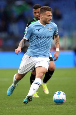 ROME, İtalya - 02.04.2022: CIRO IMMOBILE (LAZIO) İtalyan Serisi sırasında eylem halindeydi.