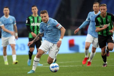 ROME, İtalya - 02.04.2022: CIRO IMMOBILE (LAZIO) İtalyan Serisi sırasında eylem halindeydi.