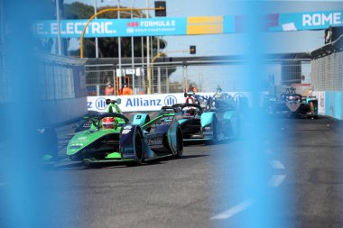 Roma, İtalya - 10.04 2022: Mitch Evans Jaguar TCS Racing ABB ForMULA E, FIA WORLD CHAMPIONSHIP 2022 ROME E-PRIX RACE