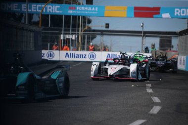 Roma, İtalya - 10.04 2022: Pascal Wehrlein Porsche Motorsport ABB ForMULA E, FIA WORLD CHAMPIONSHIP 2022 ROME E-PRIX RACE