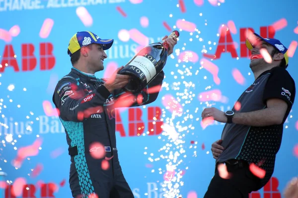 Rome Italië 2022 Mitch Evans Jaguar Tcs Racingduring Viert Overwinning — Stockfoto