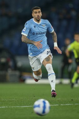 ROME, İtalya - 16.04.2022: ZACCAGNI (LAZIO) İtalyan Serisi 'nde SS LAZIO - TORINO FC arasında Roma Olimpiyat Stadyumu' nda oynanan maç sırasında
