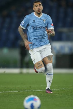 ROME, İtalya - 16.04.2022: ZACCAGNI (LAZIO) İtalyan Serisi 'nde SS LAZIO - TORINO FC arasında Roma Olimpiyat Stadyumu' nda oynanan maç sırasında