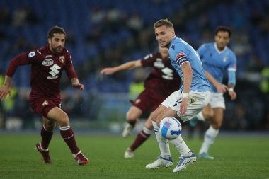 ROME, İtalya - 16.04.2022: CIRO IMMOBILE (LAZIO) İtalyan Serisi sırasında eylem halindedir.