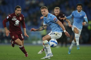 ROME, İtalya - 16.04.2022: CIRO IMMOBILE (LAZIO) İtalyan Serisi sırasında eylem halindedir.