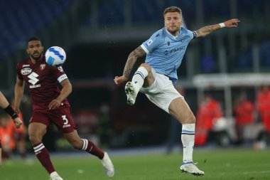 ROME, İtalya - 16.04.2022: CIRO IMMOBILE (LAZIO) İtalyan Serisi sırasında eylem halindedir.