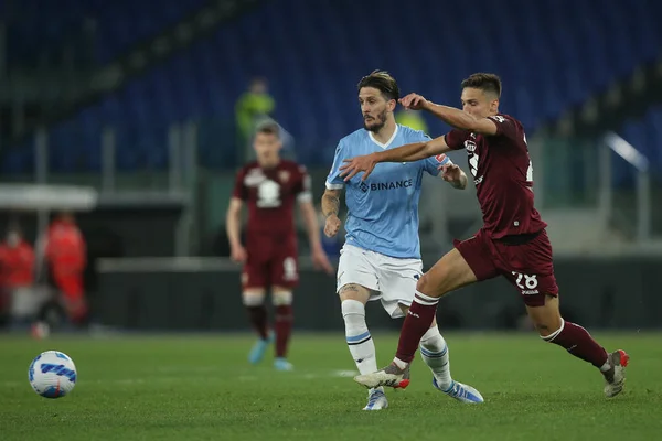 Roma Itália 2022 Luis Alberto Lazio Samuele Ricci Ação Durante — Fotografia de Stock