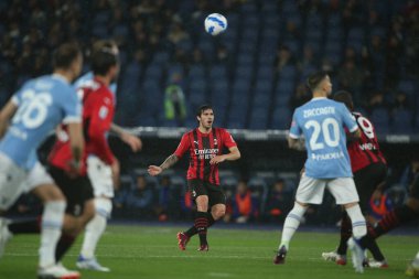 ROME, İtalya - 24.04.2022: CALABRIA (MIL) İtalyan Serisi sırasında Roma Olimpiyat Stadyumu 'nda SS LAZIO-AC MILAN arasında oynanan futbol maçı