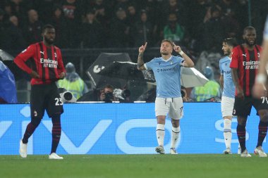 ROME, İtalya - 24.04.2022: CIRO IMMOBILE (LAZIO) İtalyan Serisi 'nde 1-0' lık skor yaptı.