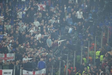 ROME, ITALY - 05.05.2022: Roma 'daki Olimpiyat Stadyumu' nda oynanan UEFA Avrupa Konferans Ligi yarı final karşılaşmasında. 