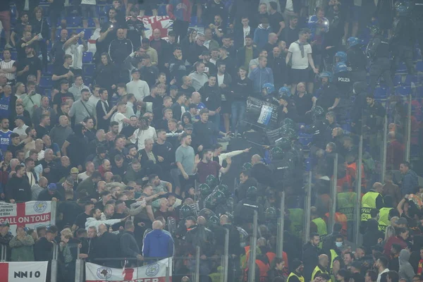 ROME, ITALY - 05.05.2022: Roma 'daki Olimpiyat Stadyumu' nda oynanan UEFA Avrupa Konferans Ligi yarı final karşılaşmasında. 