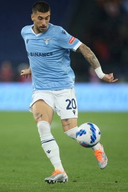 ROME, İtalya - 07.05.2022: ZACCAGNI (LAZIO) İtalyan Serisi sırasında SS LAZIO - SAMPDORIA GENOA arasında Roma Olimpiyat Stadyumu 'nda oynanan futbol karşılaşması.