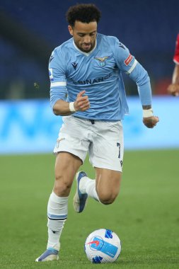 ROME, İtalya - 07.05.2022: İtalyan Serisi sırasında FELIPE ANDERSON (LAZIO), Roma Olimpiyat Stadyumu 'nda SS LAZIO - S SAMPDORIA GENOA arasında oynanan futbol maçı.