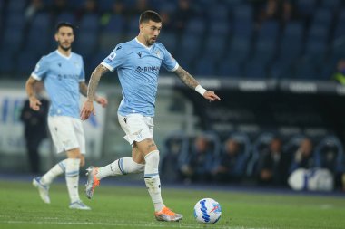 ROME, İtalya - 07.05.2022: ZACCAGNI (LAZIO) İtalyan Serisi sırasında SS LAZIO - SAMPDORIA GENOA arasında Roma Olimpiyat Stadyumu 'nda oynanan futbol karşılaşması.