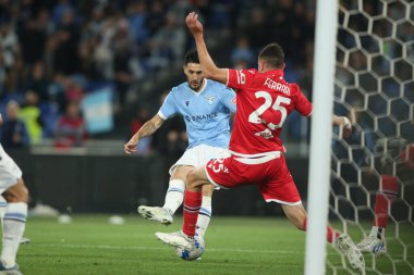 ROME, İtalya - 07.05.2022: LUIS ALBERTO (LAZIO) gol (2-0) attı ve İtalya Serisi 'nde SS LAZIO SMPDORIA GENOA ile Roma Olimpiyat Stadyumu' nda oynanan futbol karşılaşmasını kutladı..