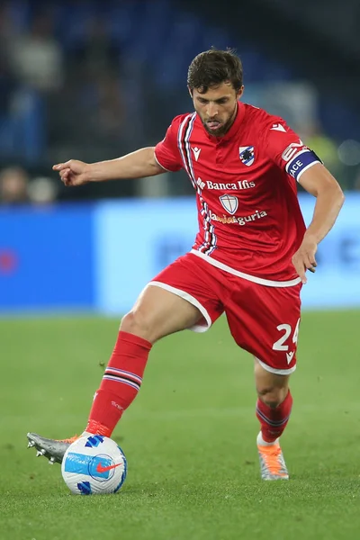 ROME, İtalya - 07.05.2022: İtalya Serisi sırasında BERESZYNSKI (SAMP), Roma Olimpiyat Stadyumu 'nda SS LAZIO-S SAMPDORIA GENOA arasında oynanan futbol karşılaşması sırasında.
