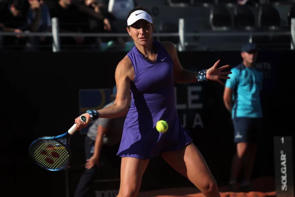 Rome Italy May Belinda Bencic Switzerland Plays Forehand Elisabetta Cocciaretto — Foto Stock