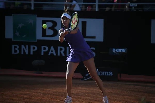 Rome Italy May Belinda Bencic Switzerland Plays Forehand Elisabetta Cocciaretto — Stock Photo, Image