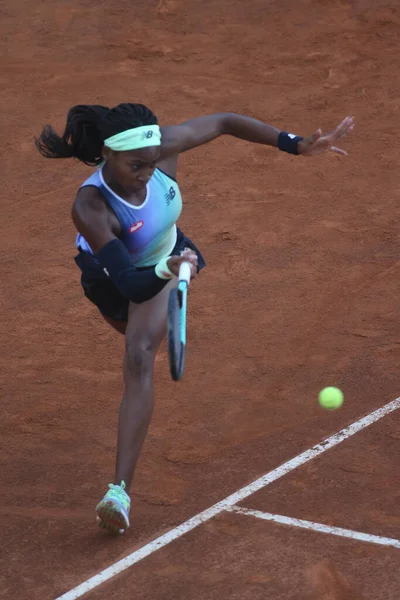 Rome Italy May Gauff Coco Usa Plays Forehand Angelique Kerber — Fotografia de Stock